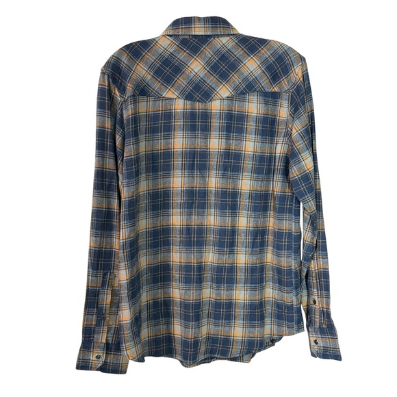 Coastal Plaid Flannel Shirt Men's Small Long Sleeve Button Up Casual Top - Picture 2 of 8